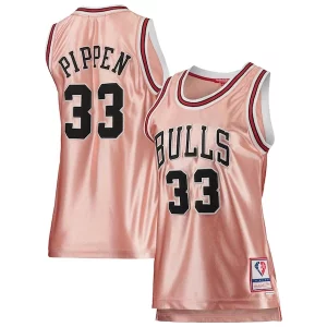 Pratico Duraturo Scottie Pippen Chicago Bulls Women's 75th Anniversary Rose Gold 1997 Swingman Jersey Pink