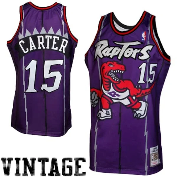 Lussuoso Resistente Meraviglioso Vince Carter Toronto Raptors 1998/99 Throwback Authentic Jersey Purple
