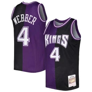 Fascinante Ottimo Pratico Chris Webber Sacramento Kings Hardwood Classics 2000/01 Split Swingman Jersey Purple/Black