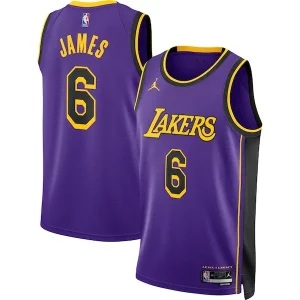 Pratico Elegante LeBron James Los Angeles Lakers Jordan Brand Unisex Swingman Jersey Statement Edition Purple