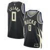 Gorgeous Damian Lillard Milwaukee Bucks Jordan Brand Unisex Swingman Player Jersey Statement Edition Black