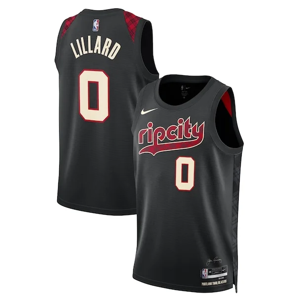 Raffinato Fascinante Bellissimo Damian Lillard Portland Trail Blazers Nike Unisex 2023/24 Swingman Jersey Black City Edition