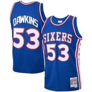Splendido Moderno Darryl Dawkins Philadelphia 76ers 1976/77 Hardwood Classics Swingman Jersey Royal