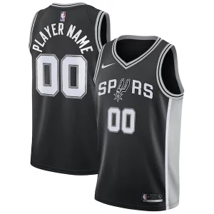 Cool San Antonio Spurs Nike Swingman Custom Jersey Black Icon Edition