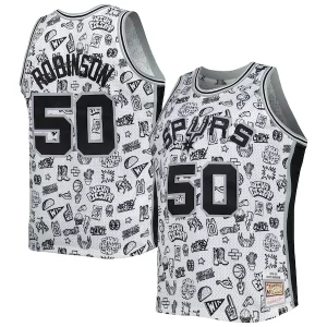 Robusto Delizioso Attraente David Robinson San Antonio Spurs 1998/99 Hardwood Classics Doodle Swingman Player Jersey White