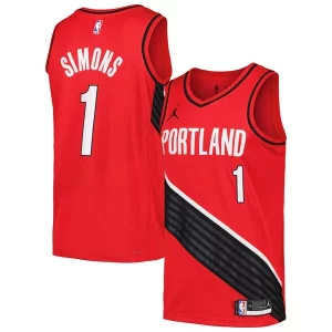 Trendy Anfernee Simons Portland Trail Blazers Jordan Brand Swingman Player Jersey Statement Edition Red/Black