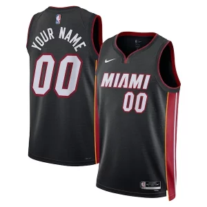 Moderno Bellissimo Attraente Miami Heat Nike Unisex Swingman Custom Jersey Black Icon Edition