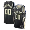 Lussuoso Ottimo Milwaukee Bucks Jordan Brand Unisex 2022/23 Swingman Custom Jersey Statement Edition Black