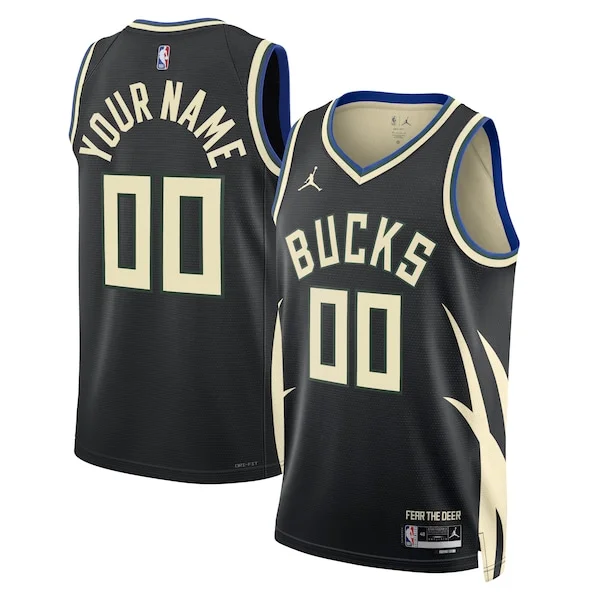 Lussuoso Ottimo Milwaukee Bucks Jordan Brand Unisex 2022/23 Swingman Custom Jersey Statement Edition Black