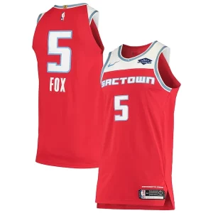 Sofisticato Moderno Ottimo De'Aaron Fox Sacramento Kings Nike Authentic Badge Jersey City Edition Red