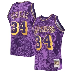 Cool Carino Meraviglioso Shaquille O'Neal Los Angeles Lakers Hardwood Classics 1996/97 Lunar New Year Swingman Jersey Purple
