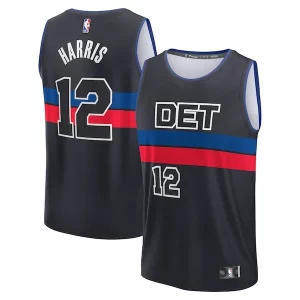 Trendy Tobias Harris Detroit Pistons Fast Break Player Jersey Statement Edition Black