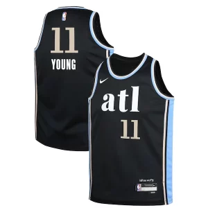 Fantastico Splendido Trae Young Atlanta Hawks Nike Youth Swingman Replica Jersey City Edition Black