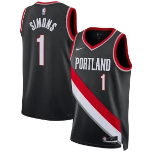 Meraviglioso Carino Anfernee Simons Portland Trail Blazers Nike Unisex Swingman Jersey Icon Edition Black
