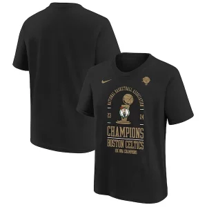 Cool Moderno Raffinato Boston Celtics Nike Youth 18 Time NBA Finals Champions Locker Room T Shirt Black