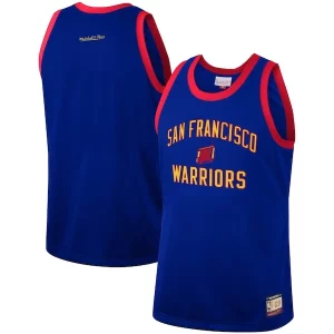 Lussuoso Eccezionale Golden State Warriors Hardwood Classics Team Heritage Fashion Jersey Royal