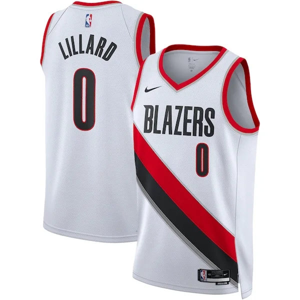 Robusto Damian Lillard Portland Trail Blazers Nike Unisex Swingman Jersey Association Edition White/Black