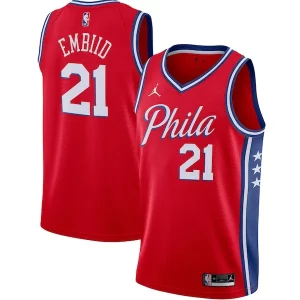 Meraviglioso Eccezionale Joel Embiid Philadelphia 76ers Jordan Brand 2020/21 Swingman Jersey Statement Edition Red