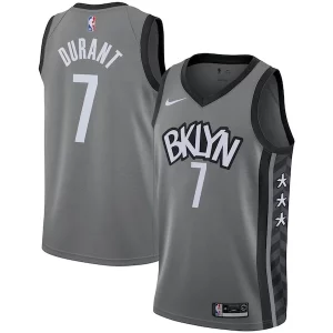 Fantastico Kevin Durant Brooklyn Nets Nike 2019/2020 Swingman Jersey Statement Edition Gray