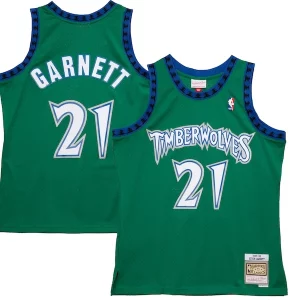 Prestigioso Bellissimo Meraviglioso Kevin Garnett Minnesota Timberwolves 1997/98 Hardwood Classics Reload 2.0 Swingman Jersey Green
