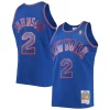 Gorgeous Comodo Prestigioso Larry Johnson New York Knicks 1996/97 Hardwood Classics Swingman Jersey Blue