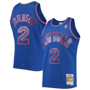 Gorgeous Comodo Prestigioso Larry Johnson New York Knicks 1996/97 Hardwood Classics Swingman Jersey Blue