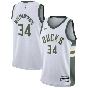 Splendido Versatile Sofisticato Giannis Antetokounmpo Milwaukee Bucks Nike Youth Swingman Jersey Association Edition White