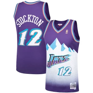 Carino Incantevole Attraente John Stockton Utah Jazz Hardwood Classics Swingman Jersey Purple