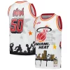 Comodo Miami Heat x Tats Cru Hardwood Classics Fashion Jersey White