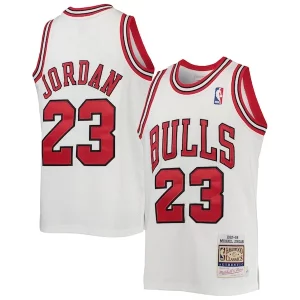Ottimo Fascinante Raffinato Michael Jordan Chicago Bulls Youth 1997/98 Hardwood Classics Authentic Jersey White/Black/Red