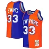 Accattivante Fascinante Gorgeous Patrick Ewing New York Knicks Hardwood Classics 1991/92 Split Swingman Jersey Blue/Orange