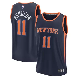 Carino Versatile Splendido Jalen Brunson New York Knicks Youth Fast Break Replica Player Jersey Statement Edition Navy