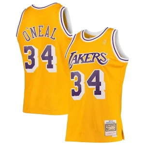 Versatile Shaquille O'Neal Los Angeles Lakers 1996/97 Hardwood Classics Swingman Jersey Gold/Purple/Royal