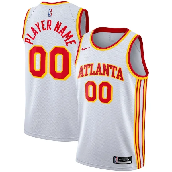 Robusto Fantastico Moderno Atlanta Hawks Nike 2020/21 Swingman Custom Jersey Association Edition White