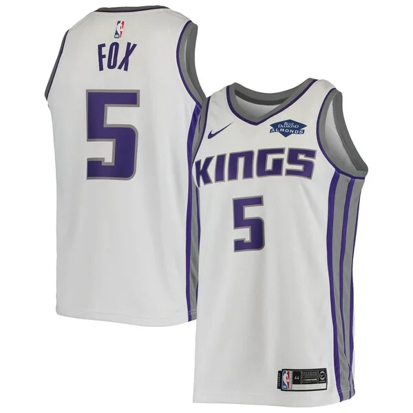 Delizioso Incantevole De'Aaron Fox Sacramento Kings Nike Swingman Player Jersey Association Edition White