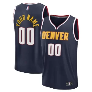 Fascinante Meraviglioso Denver Nuggets Fast Break Custom Jersey Icon Edition Navy/Blue