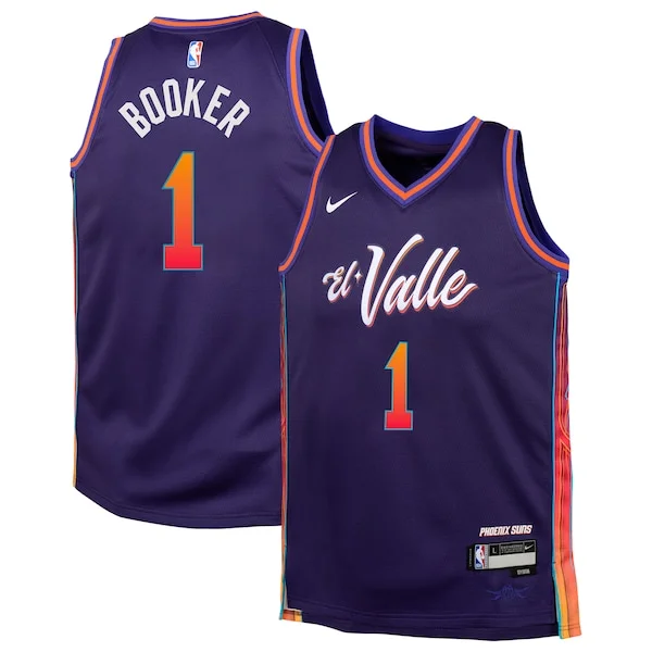 Magnifico Ottimo Devin Booker Phoenix Suns Nike Youth Swingman Replica Jersey City Edition Purple