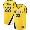 Raffinato Elegante Myles Turner Indiana Pacers Fast Break Replica Jersey Statement Edition Gold