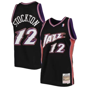 Fantastico Resistente Gorgeous John Stockton Utah Jazz 1998/99 Hardwood Classics Swingman Jersey Black