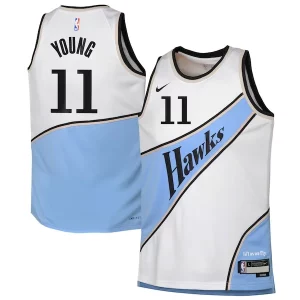 Gorgeous Trae Young Atlanta Hawks Nike Youth 2024/25 Swingman Player Jersey City Edition White