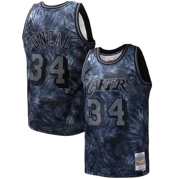 Classico Delizioso Trendy Shaquille O'Neal Los Angeles Lakers Hardwood Classics 1996/97 Tie Dye Swingman Jersey Black