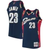 Resistente Fascinante LeBron James Cleveland Cavaliers Hardwood Classics Swingman Jersey Navy