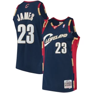 Resistente Fascinante LeBron James Cleveland Cavaliers Hardwood Classics Swingman Jersey Navy