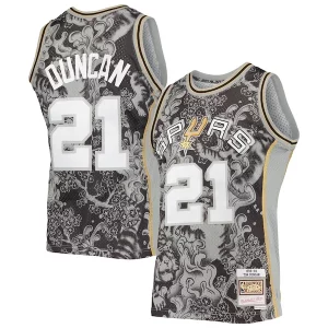 Fascinante Classico Accattivante Tim Duncan San Antonio Spurs Hardwood Classics 1998/99 Lunar New Year Swingman Jersey Black