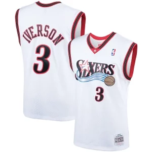 Meraviglioso Pratico Comodo Allen Iverson Philadelphia 76ers Hardwood Classics Swingman Jersey White/Royal