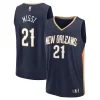 Duraturo Stupendo Yves Missi New Orleans Pelicans 2024 NBA Draft Fast Break Player Jersey Icon Edition Navy