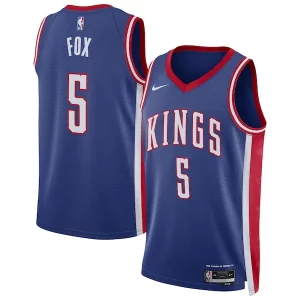 Eccezionale Magnifico Prestigioso De'Aaron Fox Sacramento Kings Nike Unisex 2024/25 Swingman Player Jersey City Edition Blue
