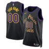 Bellissimo Attraente Duraturo Los Angeles Lakers Nike Unisex 2023/24 Custom Swingman Jersey Black City Edition