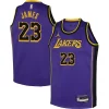 Elegante Raffinato LeBron James Los Angeles Lakers Jordan Brand Youth Performance Swingman Jersey Statement Purple