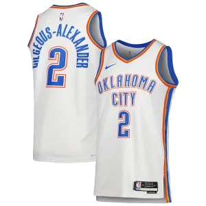 Sofisticato Shai Gilgeous Alexander Oklahoma City Thunder Nike Unisex Swingman Jersey Association Edition White/Blue
